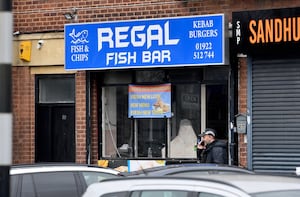 Police outside Regal Fish Bar 