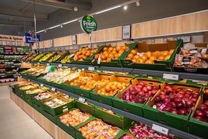 The discount retailer sells a large range of fresh fruit and vegetables