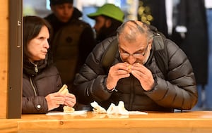 Opening night of the Birmingham Christmas Market.