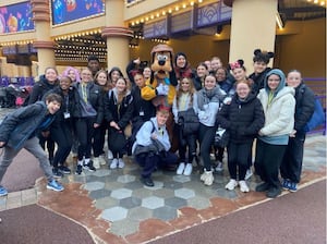 Stagecoach students from across the UK arriving at Disneyland Paris for their rehearsals