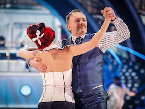 Chris McCausland and Dianne Buswell performing on Strictly Come Dancing