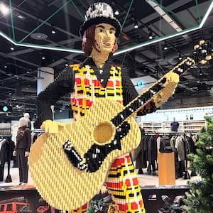 The vivid representation of Noddy Holder, even down to the mutton chop hair, is set up at Selfridges in the Bullring. Photo: Bullring & Grand Central Birmingham