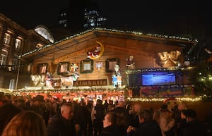 Opening night of the Birmingham Christmas Market.