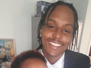 Eddie King Muthemba Kinuthia pictured with his mum Irene (Family handout/PA)