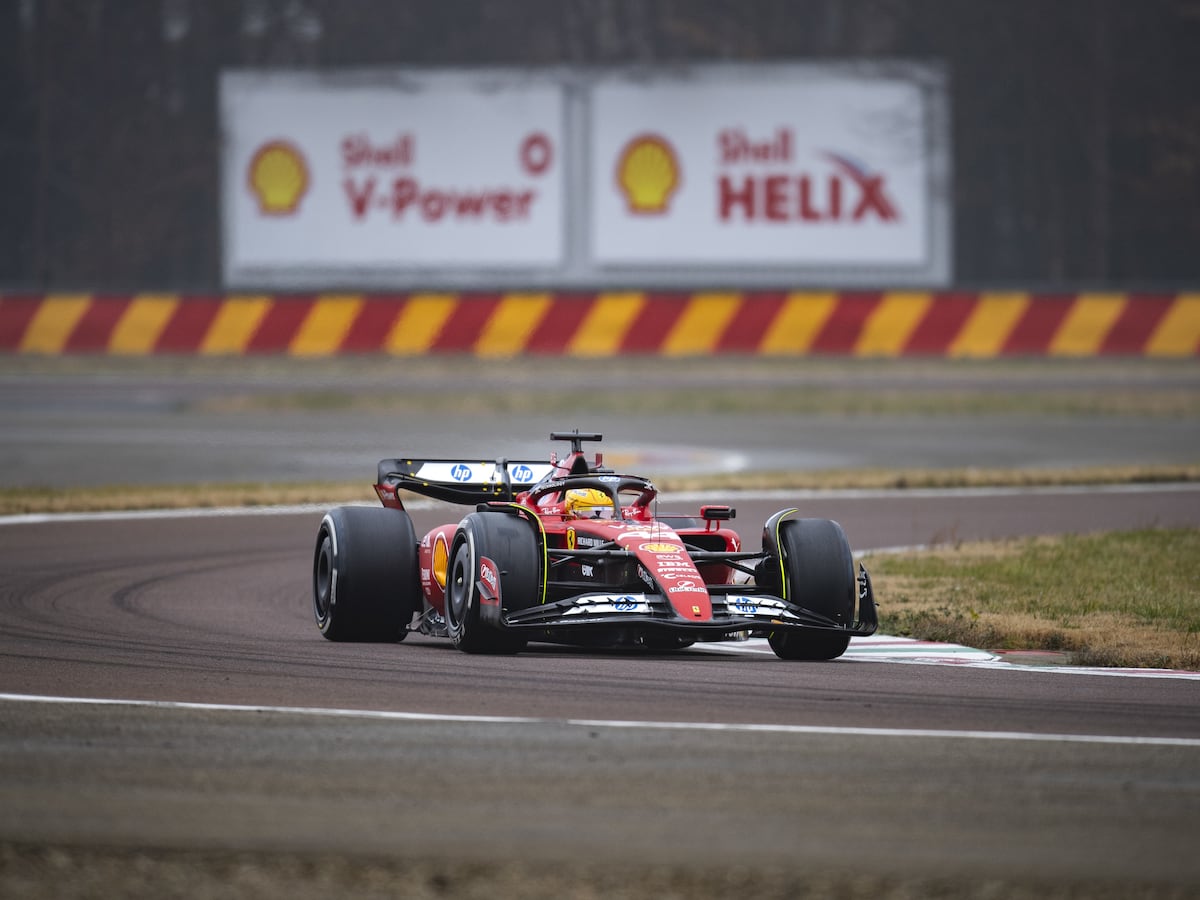 Lewis Hamilton completes first laps as a Ferrari driver at Fiorano