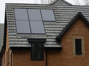 Solar panels on the roof of a UK home