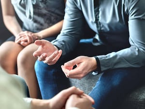 People talking in a group