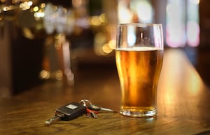 Press Association file photo dated 26/11/14 of a pint of beer and a set of car keys on a bar in a pub.