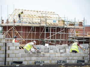 Construction workers on a building site near Bristol