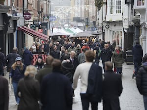 Last-minute shoppers on Christmas Eve