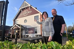 Carol Gilbert and John Griffiths are ready to welcome people to the Glassworks