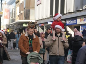 Shoppers in Newcastle ahead of Christmas Day on Wednesday