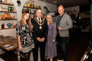 L-R Kat Schofield (Parogon Group), Councillor John Perks, the Mayor of the Royal Town of Sutton Coldfield, Mayors Consort Mrs Sarah Perks, Richard Colclough (Managing Director of Parogon Group)