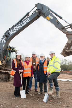 From left - Amy Herbert, Cllr Rachel Keen, Cllr Bill Harper, Cllr Rodney Pitt, Paul Inions 