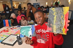 Daniel Olatunbosun, nine, with (back)Marie-Claire Kofi from Plasma of Hope and Gwenda Jones and Mukah Ispahani Daniel Olatunbosun, nine, with (back)Marie-Claire Kofi from Plasma of Hope and Gwenda Jones and Mukah Ispahani 