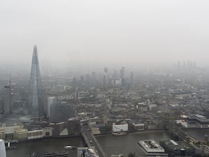 Cloudy view from Horizon 22 in Bishopsgate, London