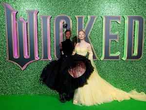 Cynthia Erivo and Ariana Grande at the UK premiere of Wicked in London