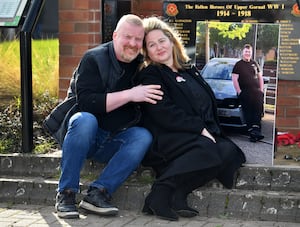 Lynette Corfield, mother of Ben Corfield, with husband Damian.