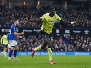 Paul Onuachu celebrates