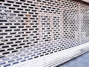 A shuttered retail outlet