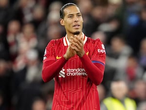 Virgil van Dijk claps the Liverpool fans