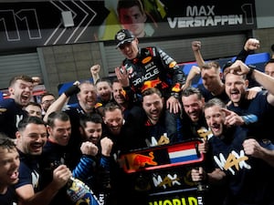 Max Verstappen celebrates