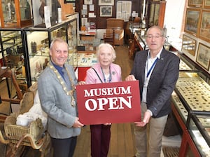 Northgate Museum after it was refurbished several years ago with the then Mayor of Bridgnorth Councillor Ron Whittle (left) joined by membership secretary at the time Joan Lawrence and Museum Manager Andrew Cooper