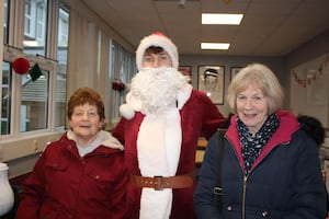 Father Christmas welcoming Wolgarston's visitors