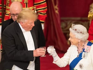 Donald Trump and the late Queen Elizabeth II