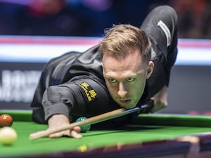 Judd Trump in action during his match against John Higgins at the UK Championship in York