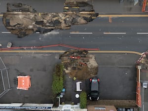 Godstone sinkhole viewed from above