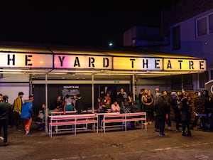 People outside The Yard Theatre