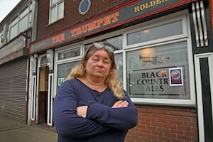 Diane Elcock, a 50-year-old schoolteacher who was working behind the bar of the Trumpet, Bilston, when she was attacked on Sunday night.