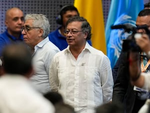 Colombia’s President Gustavo Petro arrives at the opening ceremony of COP16 in 2024