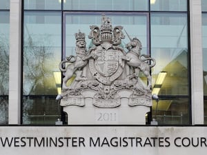 A general view of the Westminster Magistrates' Court sign