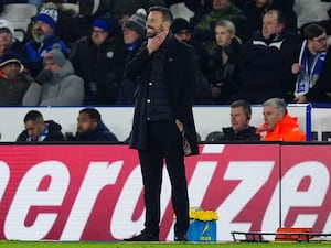 Ruud van Nistelrooy watches Leicester's win over West Ham