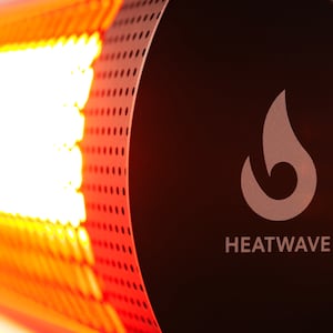 The £30 HeatWave patio heater gets to temperature in six seconds, and its heating element acts as a light