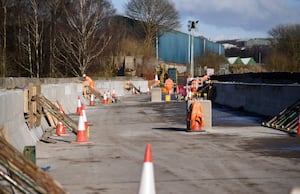 Transport Secretary Heidi Alexander visits Parkhead Viaduct to see work being done in preparation for the Dudley-Merry Hill tram link.