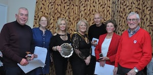 Councillor Linda Leach (Centre) with some of the winners at the Wolverhampton Sports Advisory Council awards evening