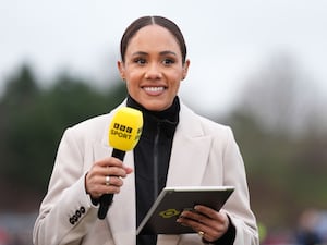 BBC presenter Alex Scott before the Emirates FA Cup second round match at Latimer Park,