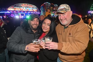 (L-R) Dan Irca, Nicola Sale and Curtis Sale from Wolverhampton enjoying the fun at West Park.