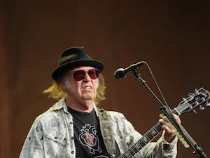 Neil young at the British Summer Time festival