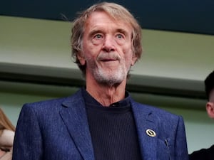 Sir Jim Ratcliffe pictured in the stands at a match