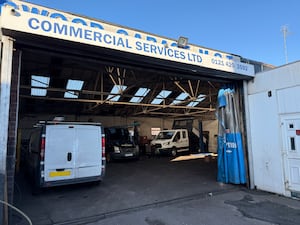 The garage in Bearwood Road, Smethwick