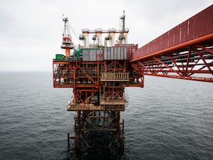 A gas storage site in the North Sea