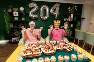 Florence and Bill celebrate reaching the combined age of 204 at Sutton Coldfield care home