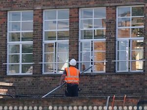 Remedial work being carried out at a school