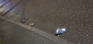 Debris was spotted on the ground near the crash site 