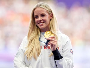 Keely Hodgkinson with her Olympic gold medal