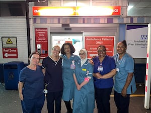 Some of the staff who worked the final shift in City Hospital's A&E department.